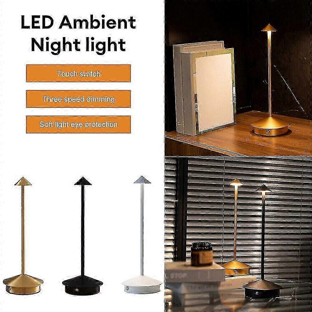 Cordless Usb Rechargeable Table Desk Lamp Led Touch Dimmable Bedroom Night Light
