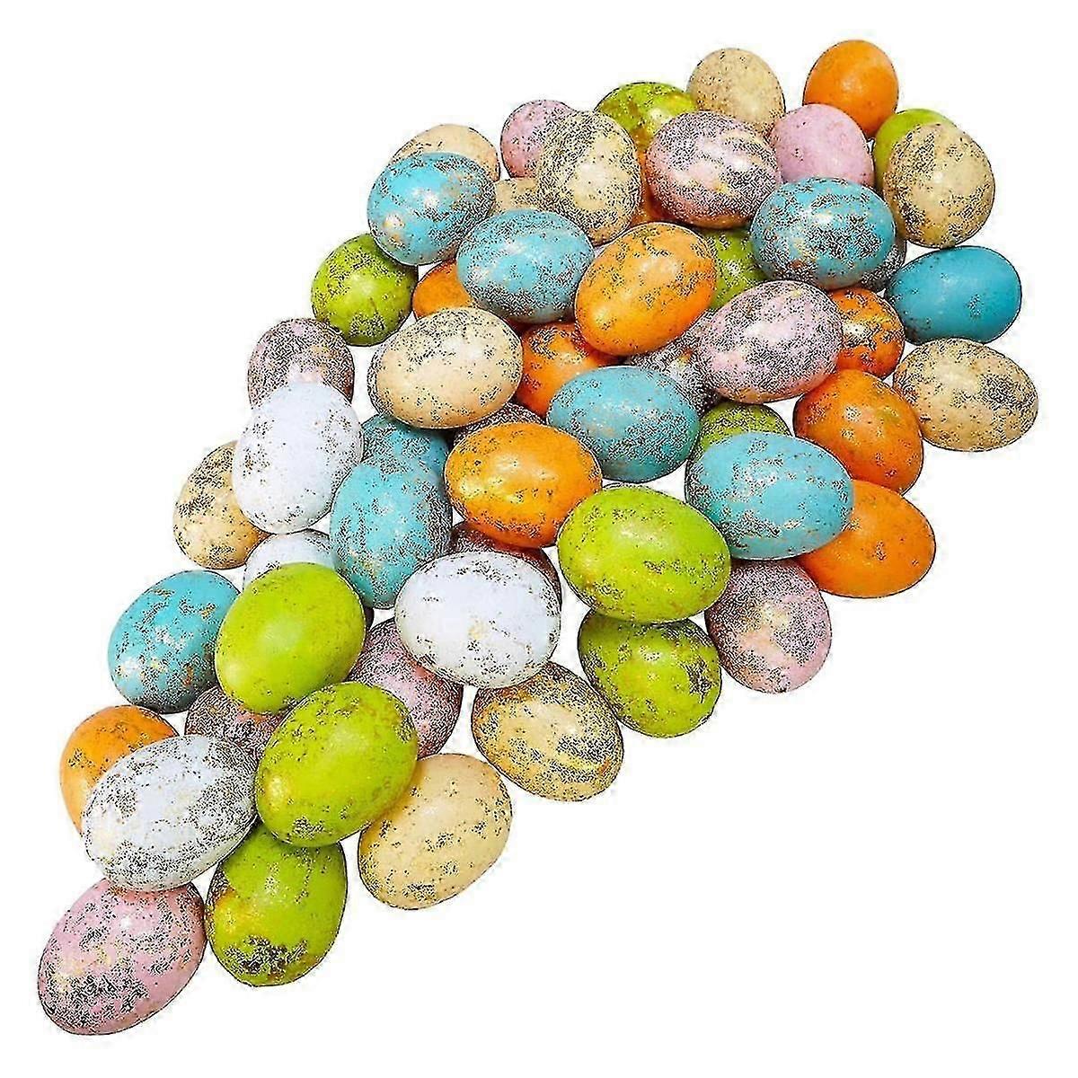 60 Pcs 6 Colors Foam Easter Eggs Pastel Easter Eggs Decorations Gold Easter Eggs Decorative Gold Speckled Eggs