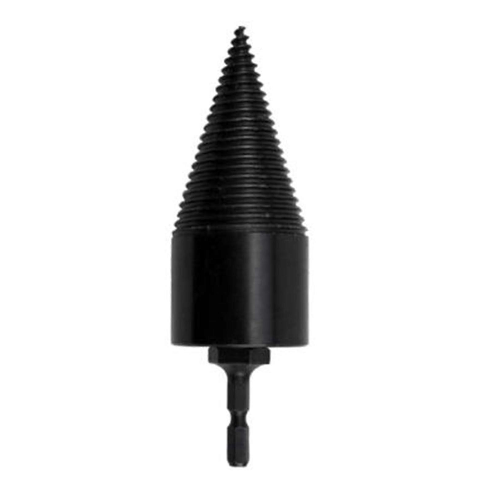 Hex Shank Firewood Splitter Machine Drill Wood Cone Punch Reamer Driver Drill Bit Split Drilling Tools Black