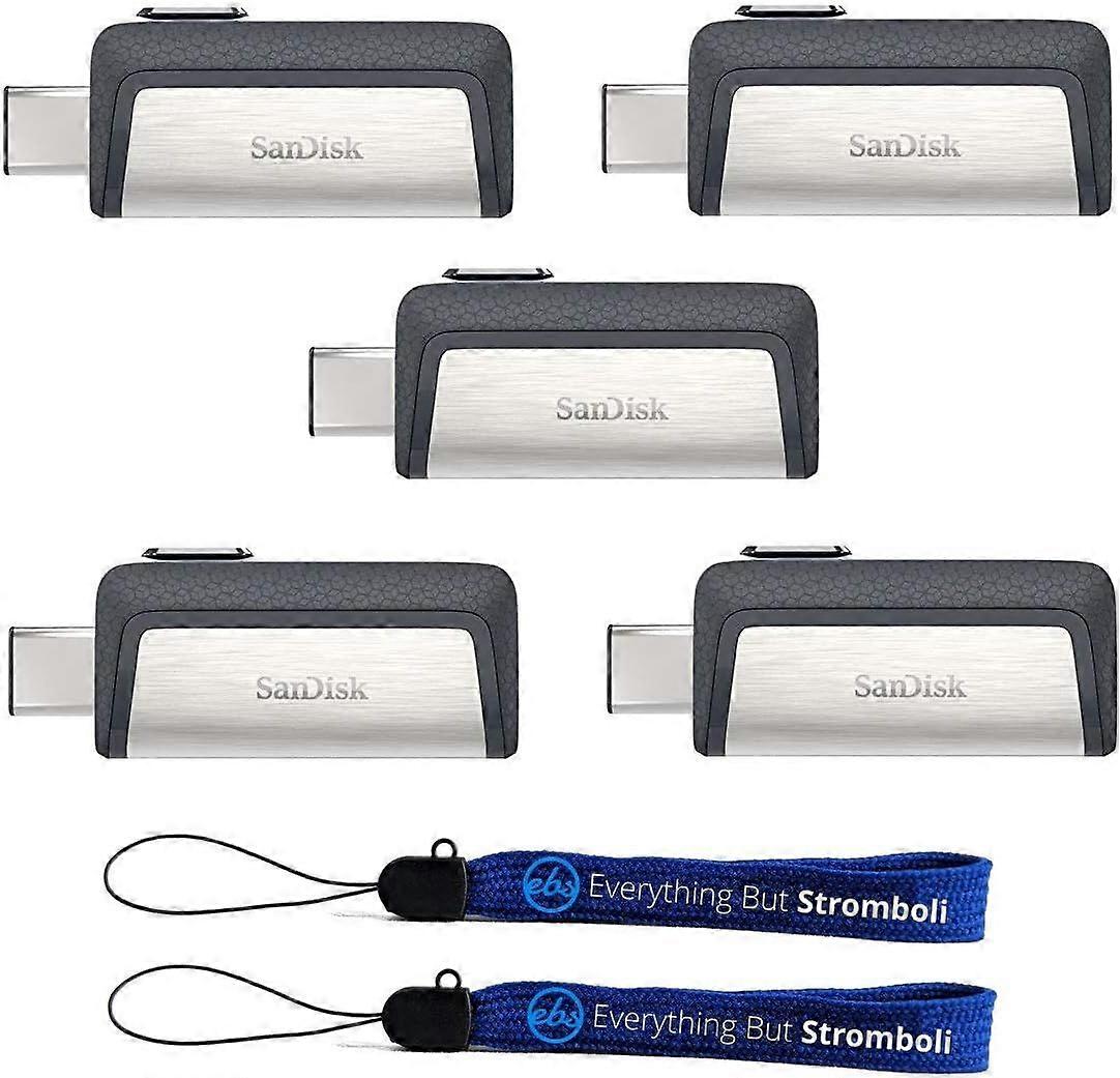 2025 Latest Model Ultra 128GB Dual Drive USB Type-C (Five Pack Bundle) Works