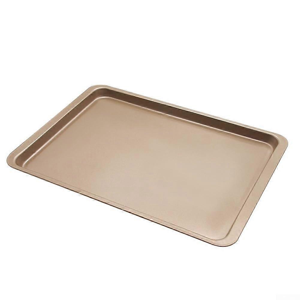 14" Carbon Free Baking Tray for Bread and Biscuits, Non-Stick Oven Pan, Easy Release Gold Finish
