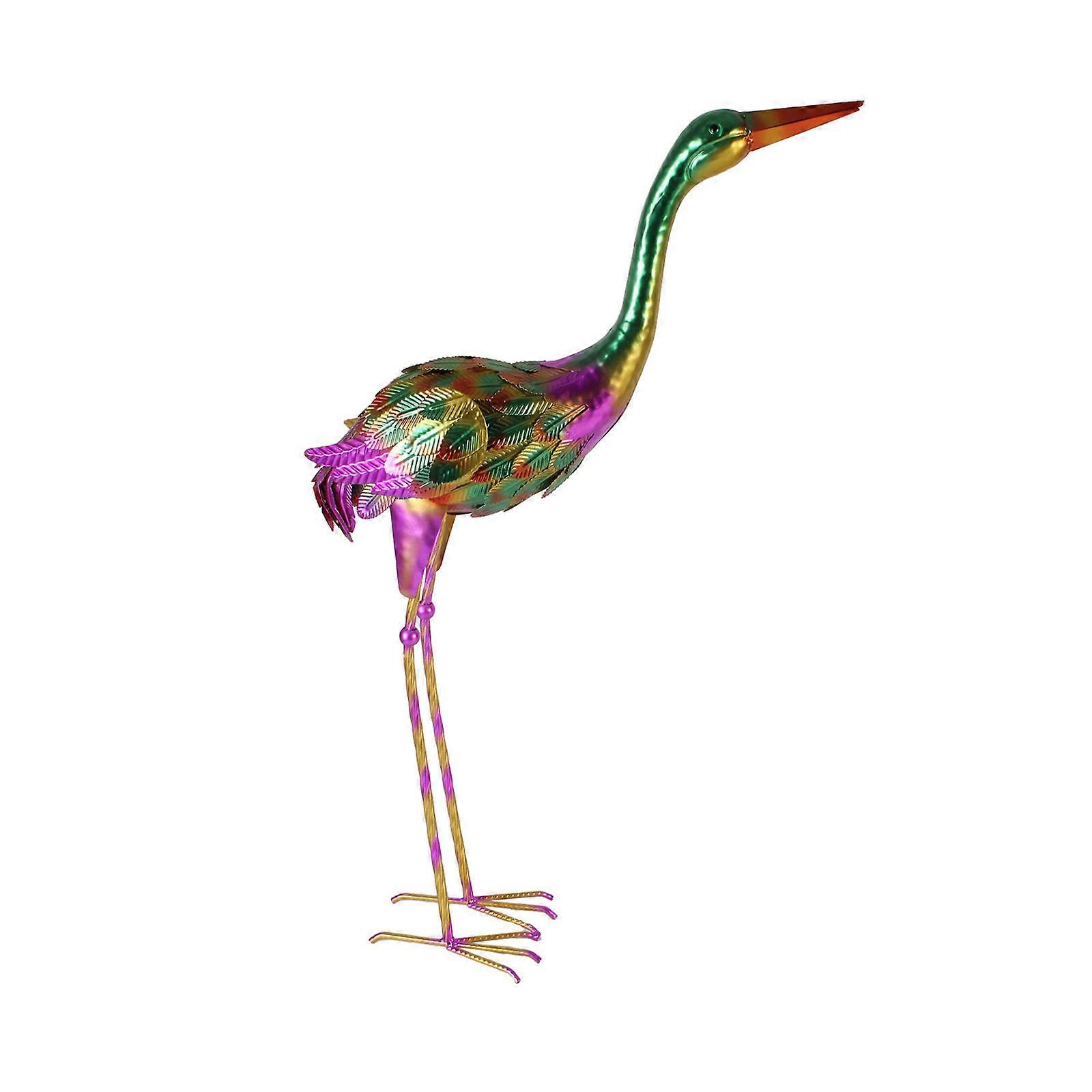 Elegant Low Head Cranes Sculpture Ornaments Statue Iron Decoration For Outdoor Landscape Lawn Parties And Hallway Design Color