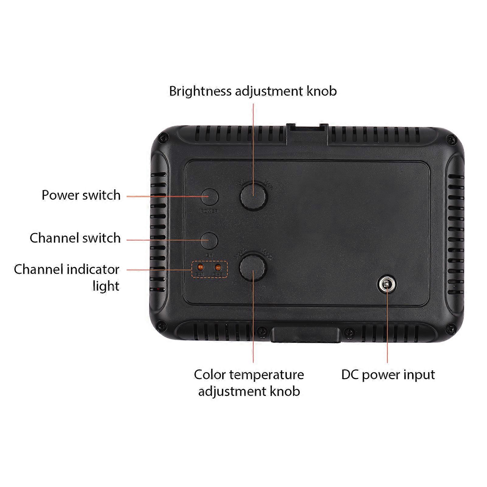 22W Bi-Color Video Light Kit 216 LED Beads, C-Clamp Stand, Remote