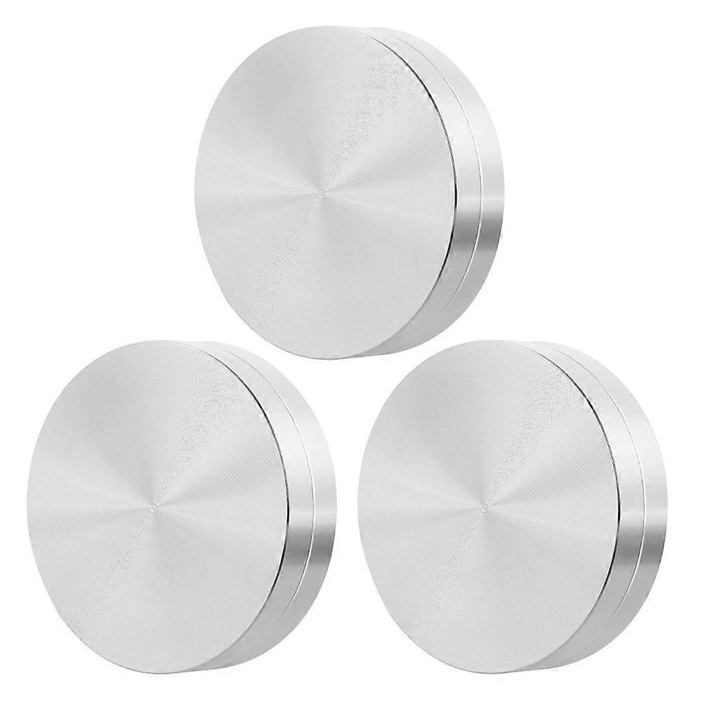 3pcs Aluminum Alloy Rotatable Cake Stand Bases with Smooth Turntable Bearings for DIY Dining Tables and Cake Displays Heavy Duty Table Accessory