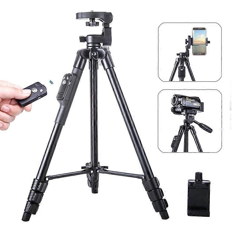 YUNTENG 5218 Portable Telescopic Tripod Photography Stand with Bluetooth-Compatible Remote Control