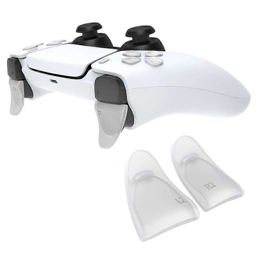 DATA FROG 1 Pair for Sony Playstation 5 Game Controller Trigger Extenders - Transparent