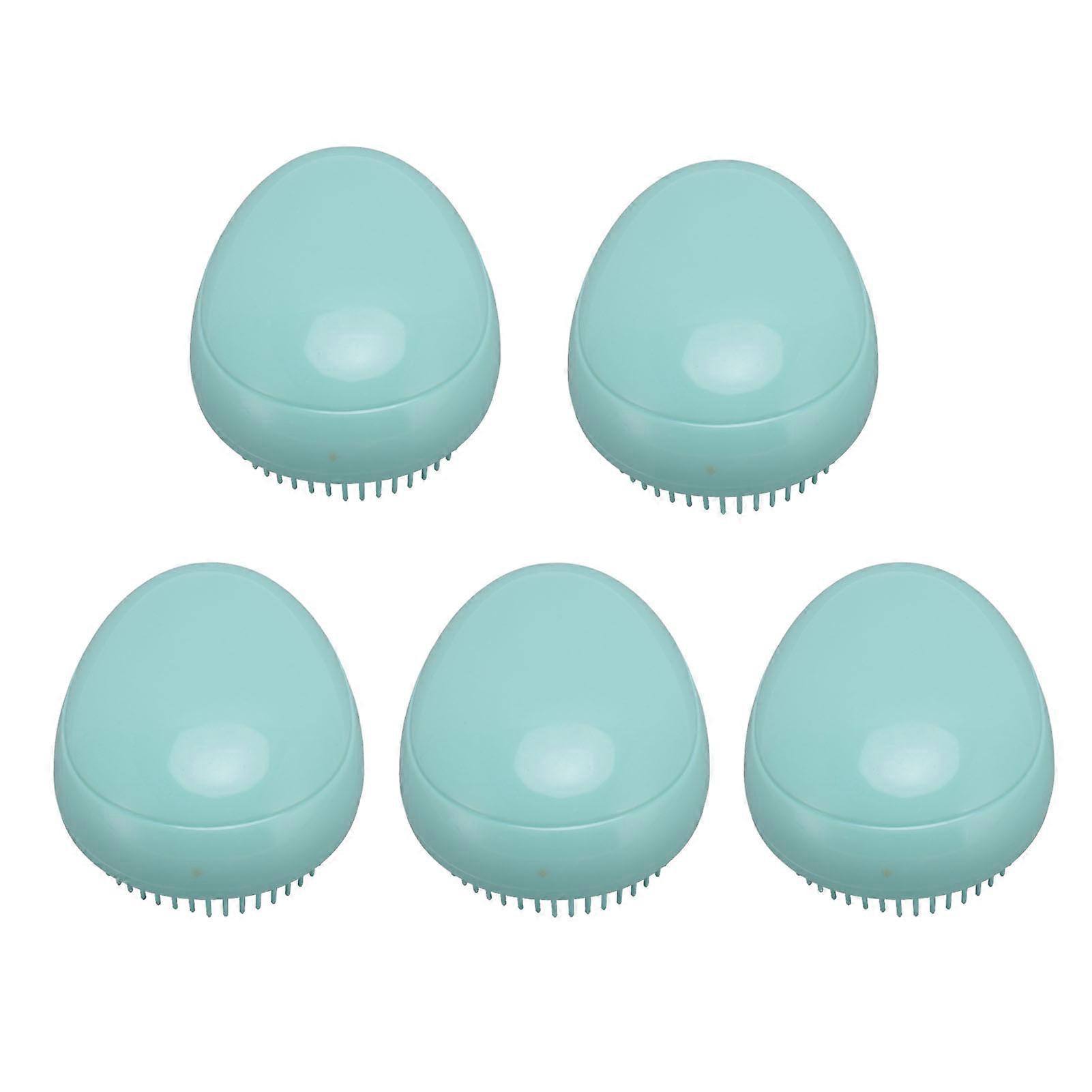 5 Pcs Round Handle Hair Comb Egg Brush Wet and Dry Portable Massage Detangling Comb for Home Use