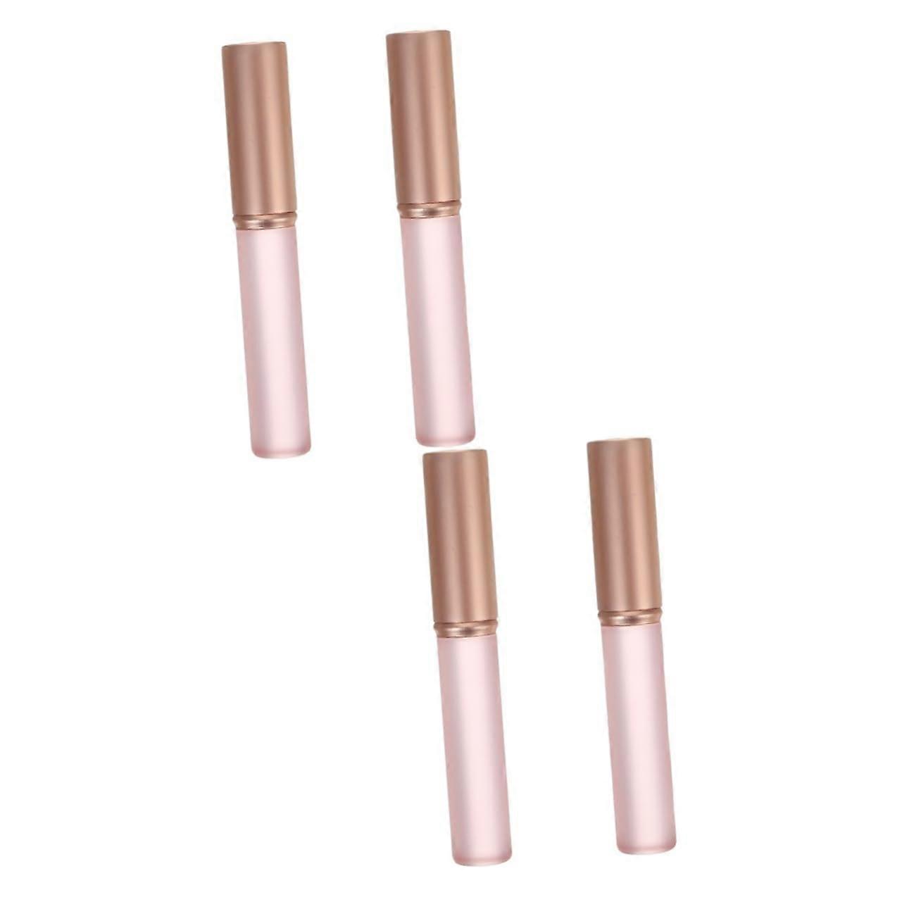Lip Brush Applicators 4-Piece Travel Set, 2 Sets Of 2 Pieces, Portable Lip Gloss Applicators