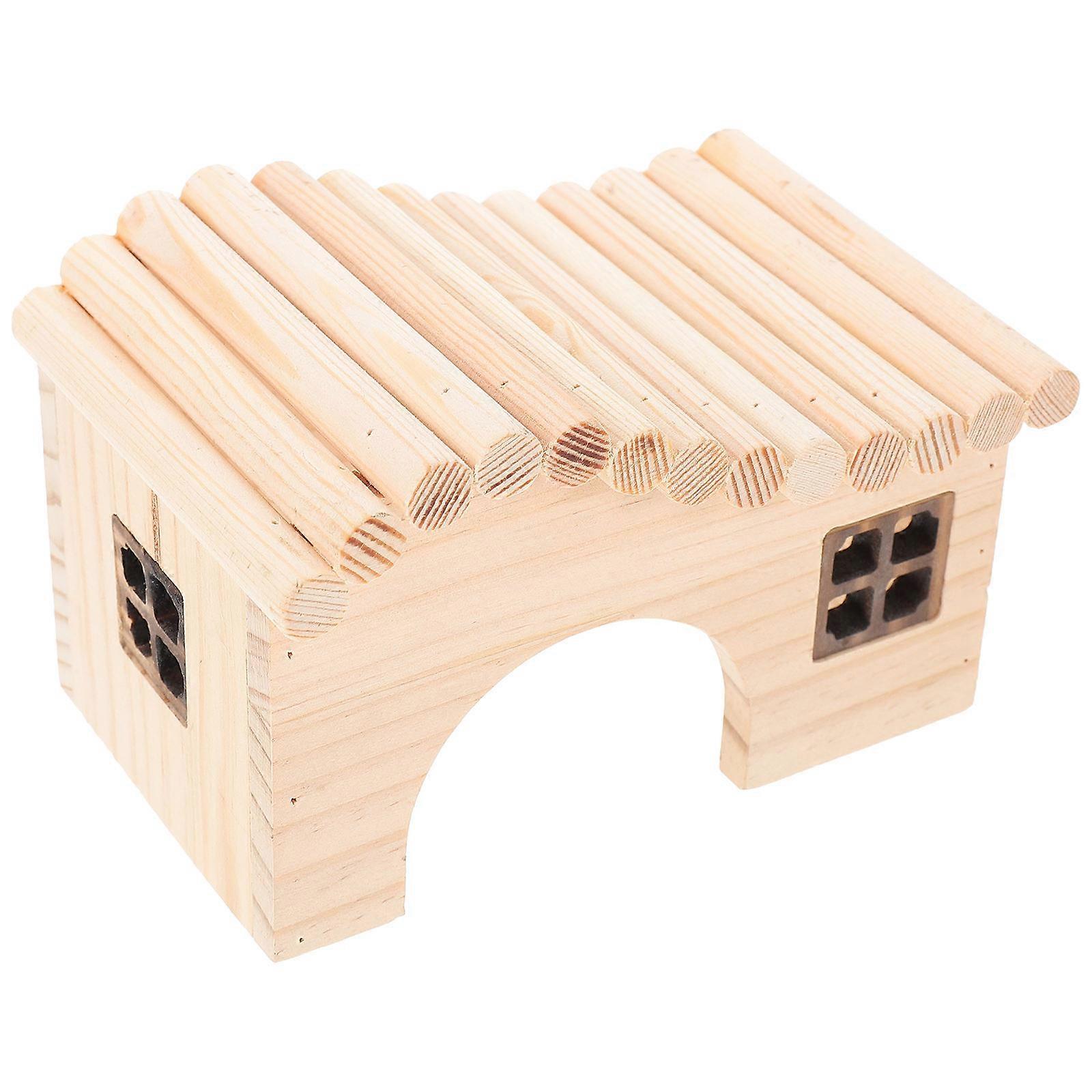 Hamster House for Pet Use Made of Synthetic Material Light Brown 6.3x5.1x4.7 Inches