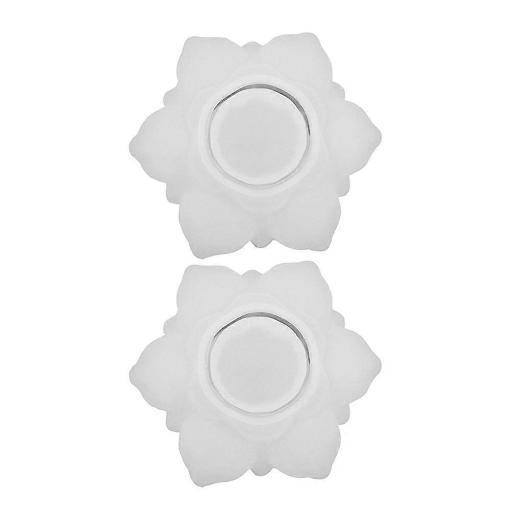 2pcs Lotus Shape Candle Holder Silicone Molds Casting Molds Storage Box Molds