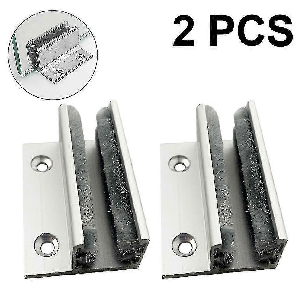 2pcs F-type Glass Sliding Door Holder, Automatic Door Swing Stop, Sliding Door U-shaped Sequencer