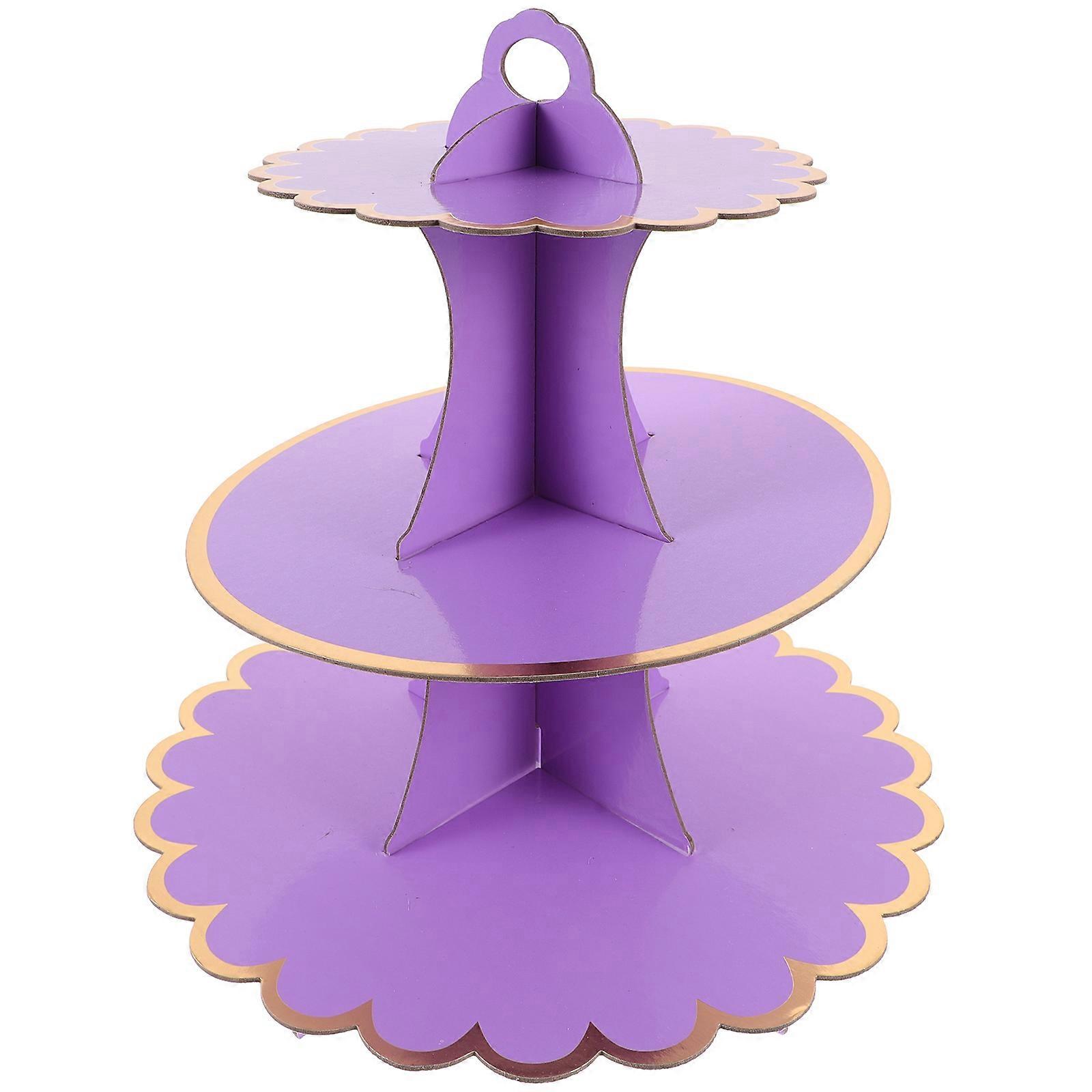 Cupcake Holder Stand Violet Color For Afternoon Tea And Baby Showers 33x30x30cm 1Set