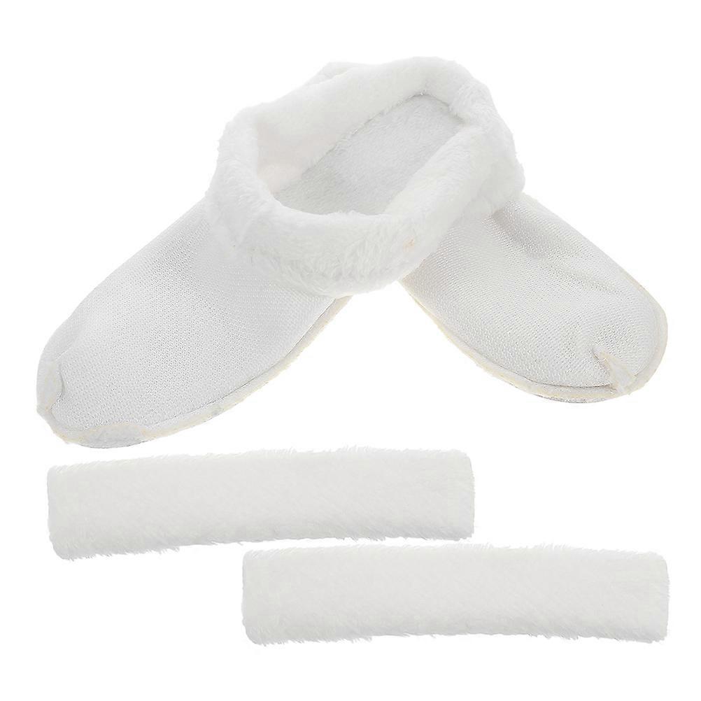 Thick Lined Cotton Shoe Liners For Winter Use Removable And Washable White 38-39 1Set