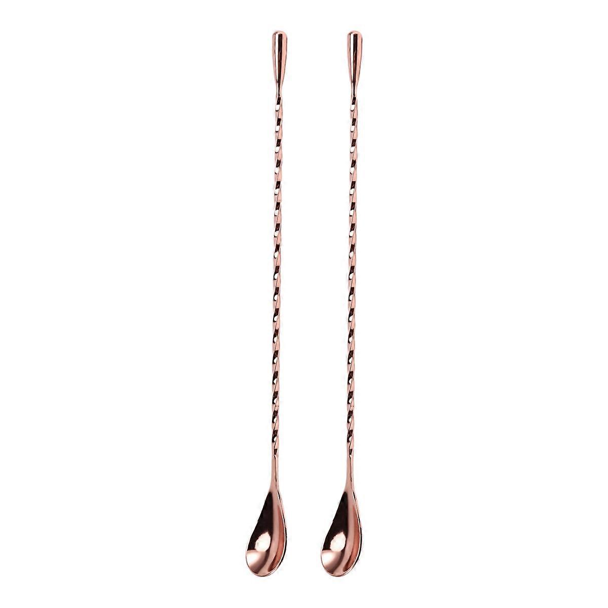 Mixing Cocktail Spoon 40cm Bar Teadrop Spoon Stir Spoon Spiral Pattern Stainless Steel Bartender Tools Bar Tool