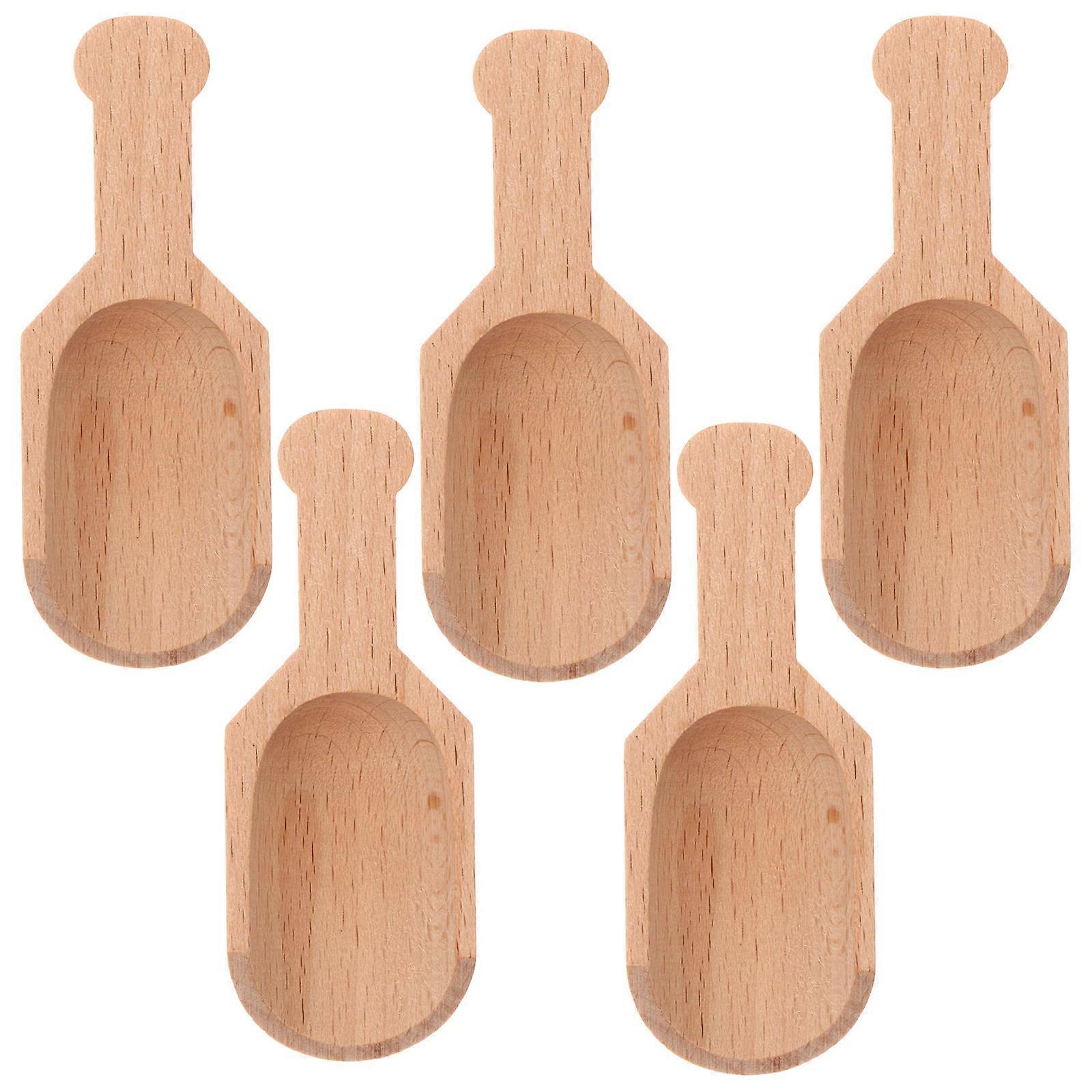 Chocolate Plastic Mini Spoons for Home Use and Practical 5pcs Total