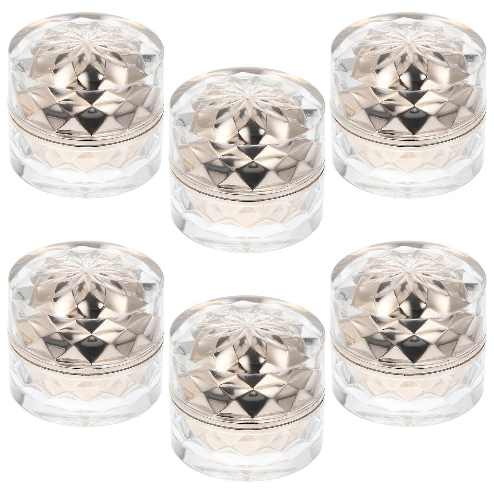 Travel Jars for Creams Acrylic Small Containers with Lids 6Pcs for Storage Use
