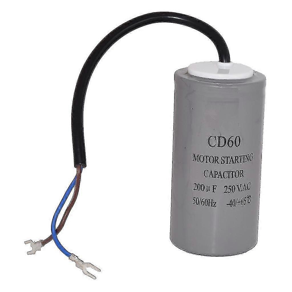 Universal 200uf / 200mfd AC Motor Start Capacitor con cable 250v