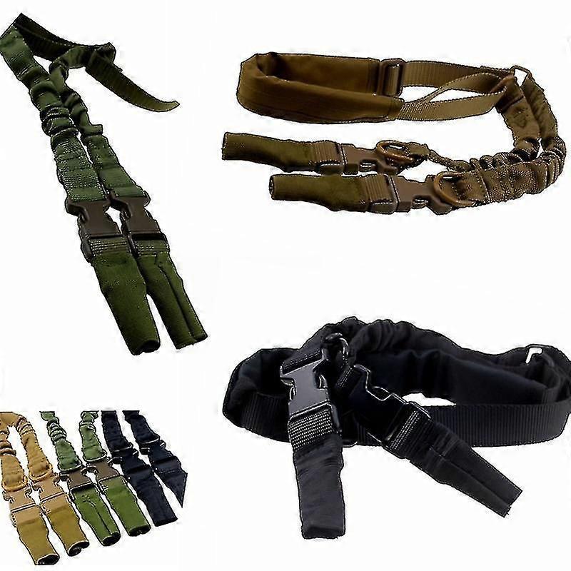 黑色双点枪绳户外战术运动高品质尼龙挂绳战术标准双点带