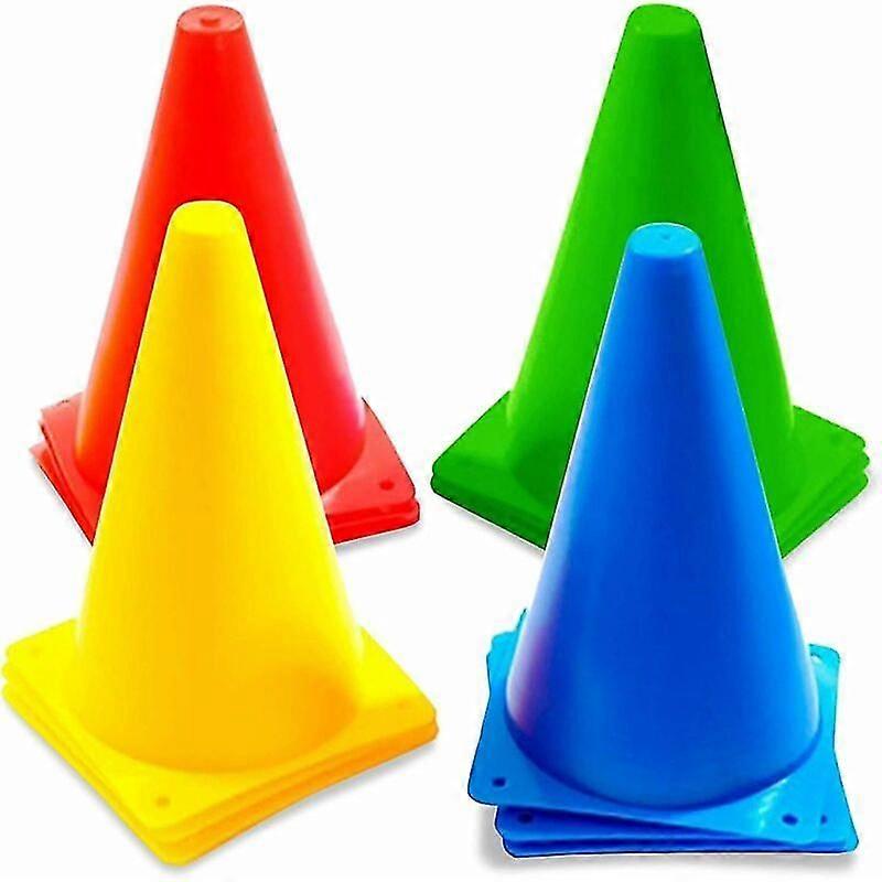 12 Traffic Cones, Studs, Traffic Cones, 23cm - Solid