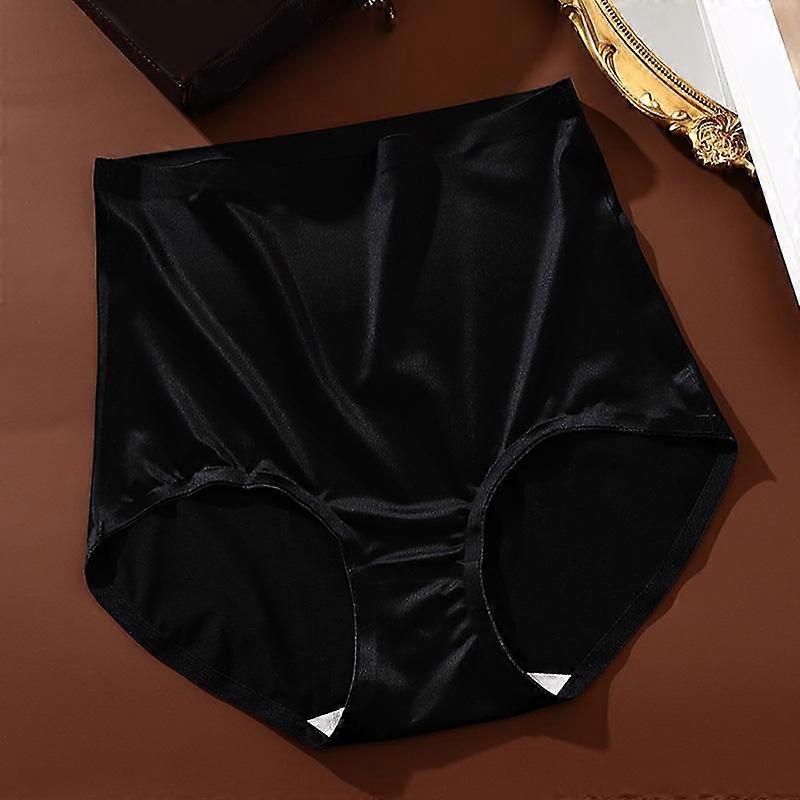 Women's Seamless Panties Anti-Bacterial Briefs High Waist Mulberry Silk Crotch Underpants