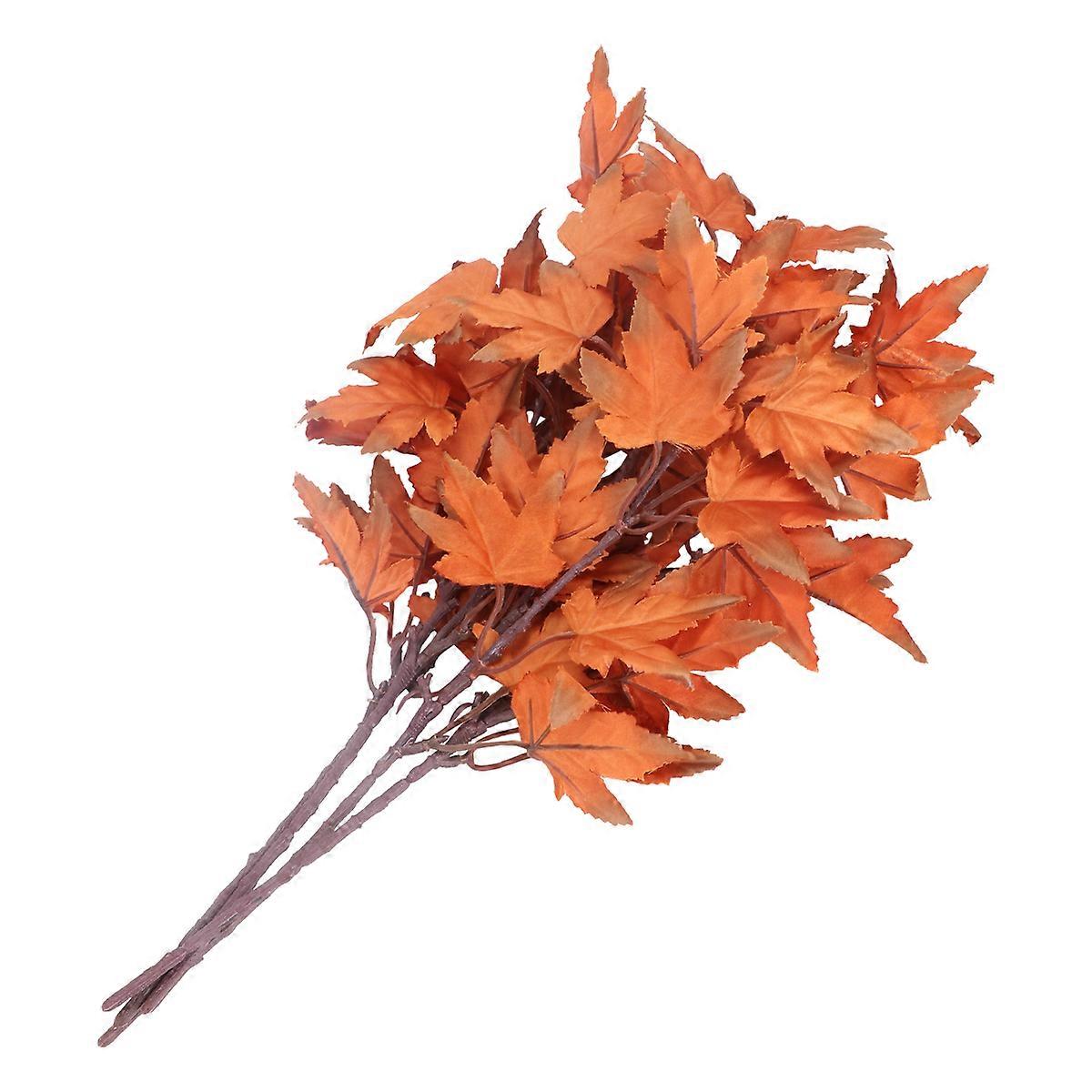 Creative Maple Picks Autumn Ornaments Maple Leaf Shape Thanksgiving Day 4Pcs