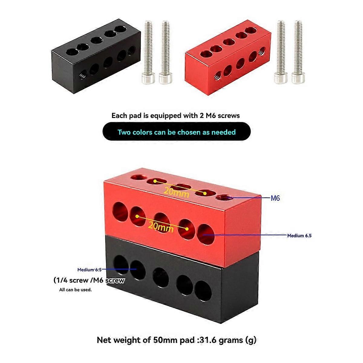 50mm Pad Astronomical Telescope Star Guide Ring Photographic Ring Horizontal Padding Accessories Red