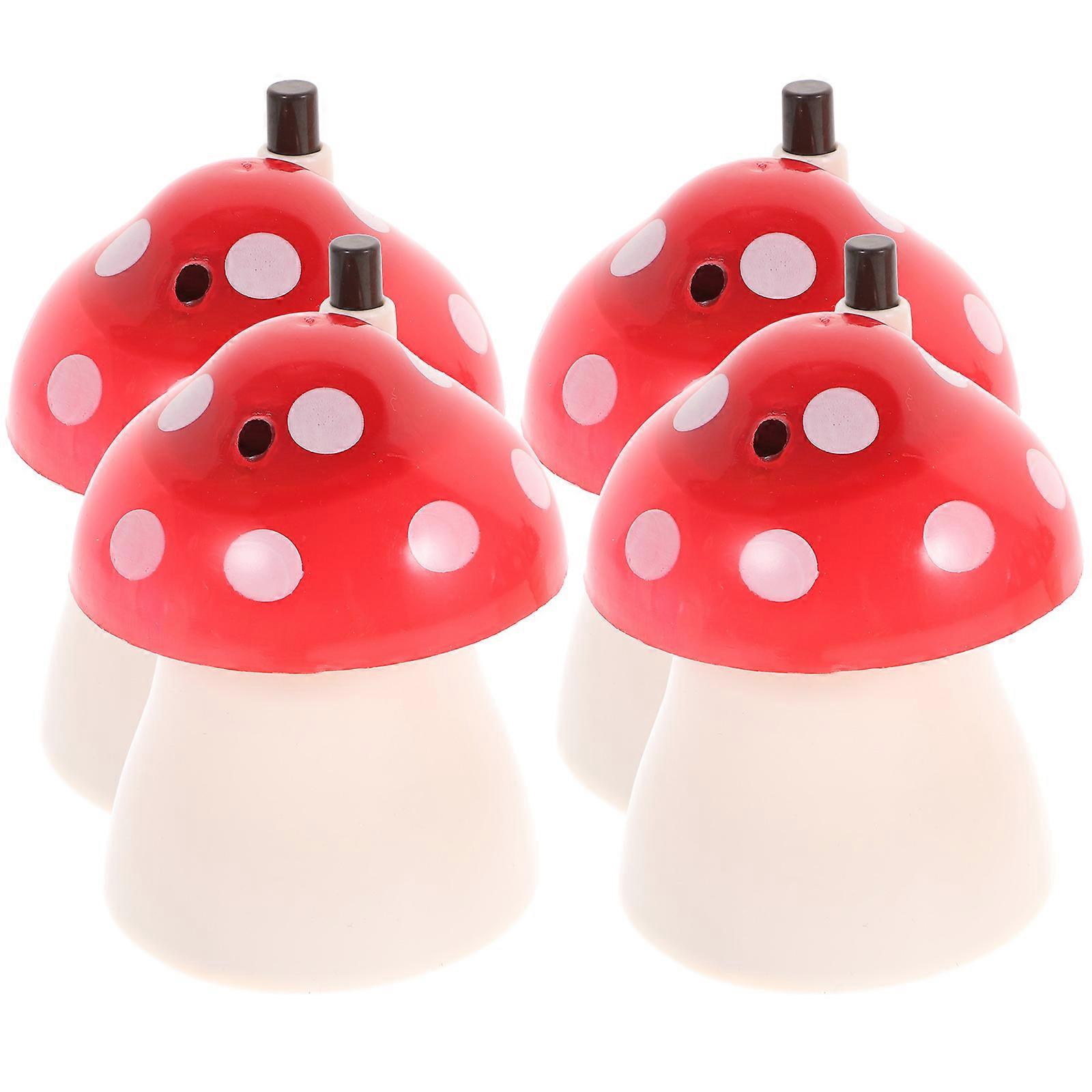 Toothpick Holder Portable Mushroom Shaped Toothpick Containers Automatic Toothpick Dispensing Home Use .5X7X6.5cm 4Pcs