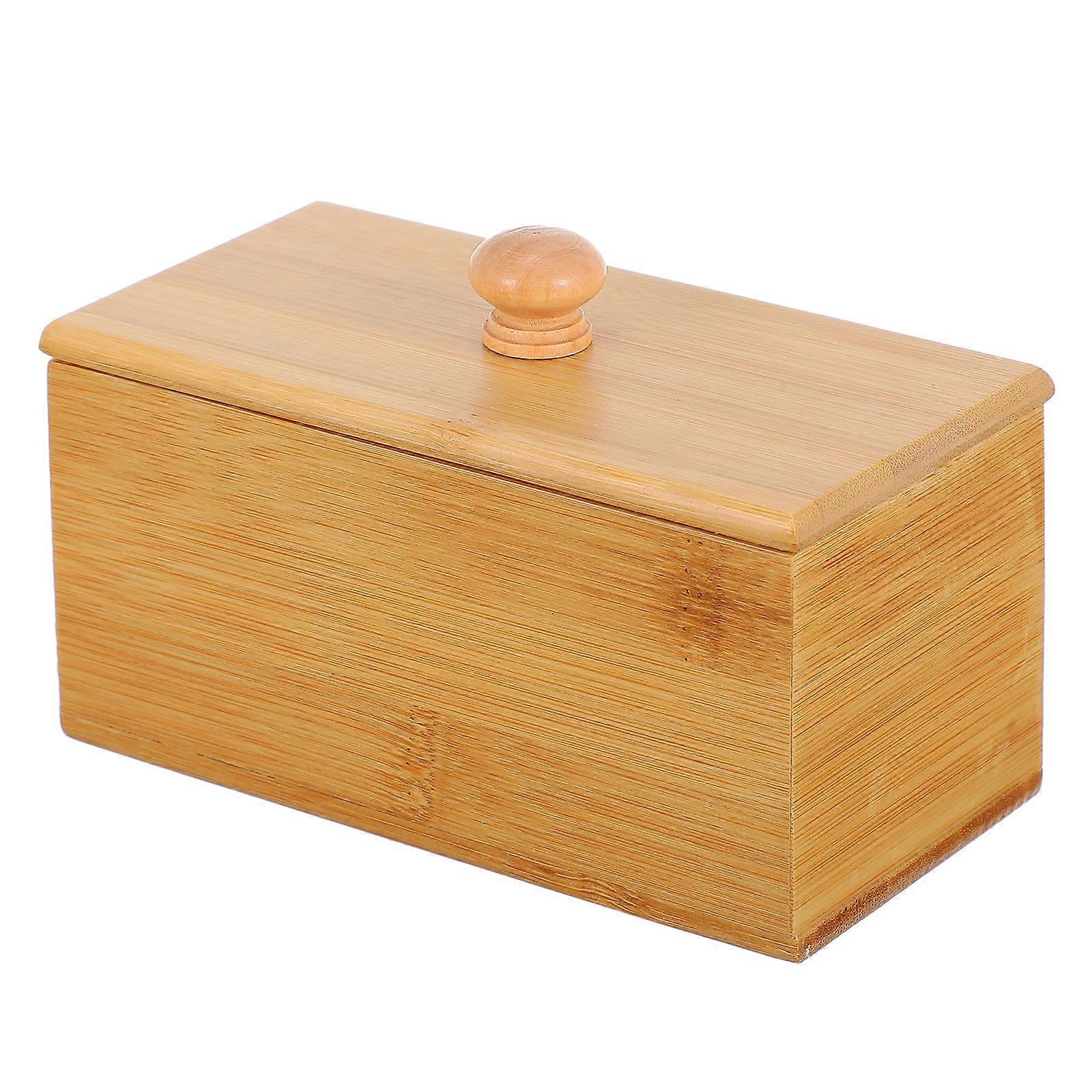 Creative Wooden Storage Box for Coffee Tea Bags in Khaki Color 1 Home Use