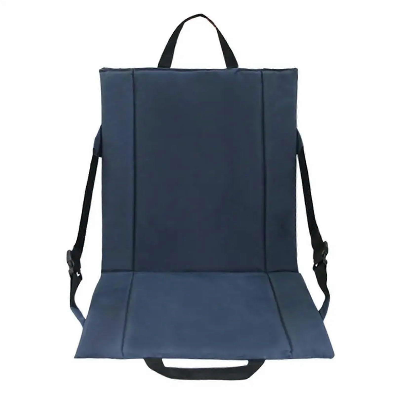 Foldable seat cushion with backrest portable stadium seat cushion, foldable, comfortable, blue