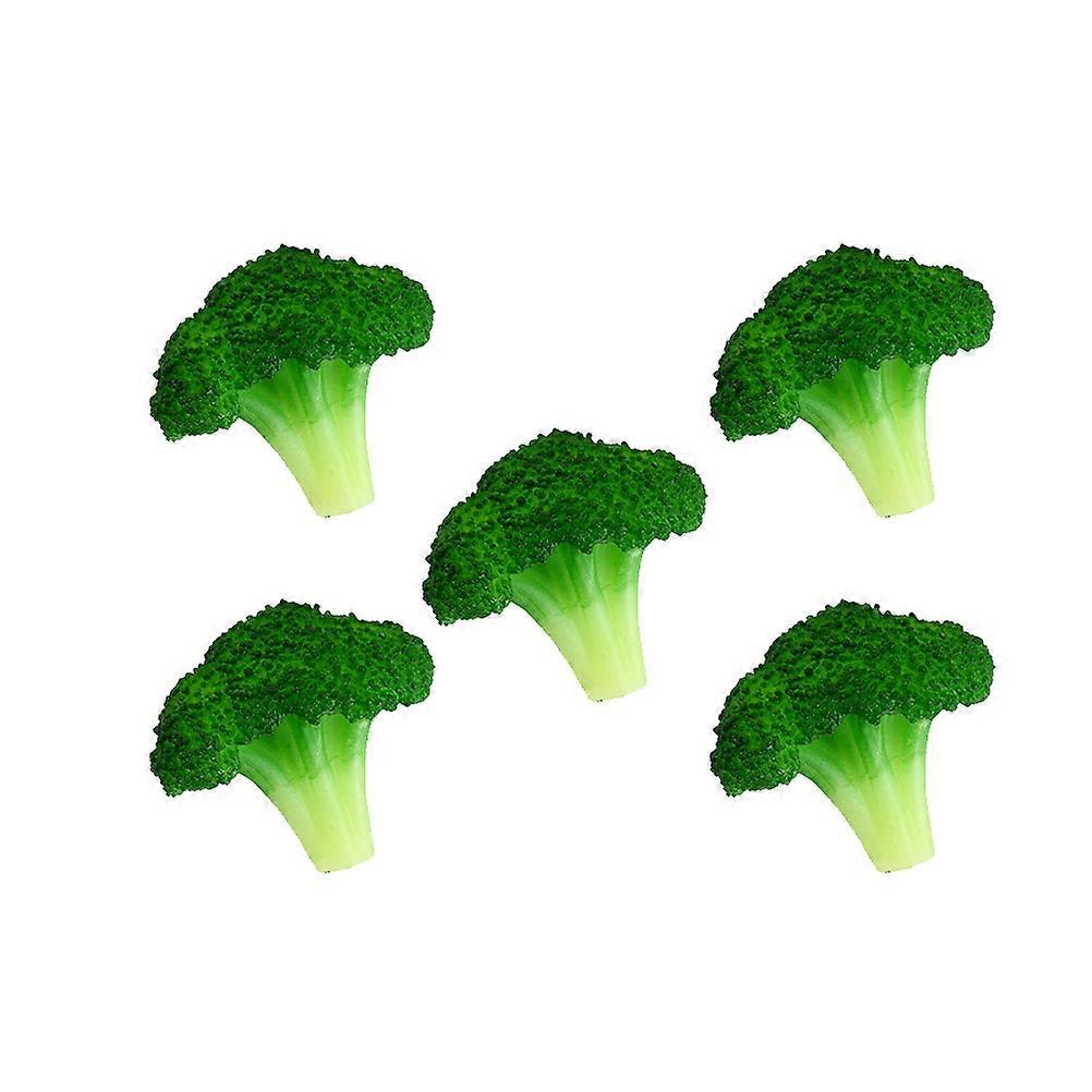 Mini Artificial Vegetable Models Simulation Broccoli Green 6*4cm Photo Props 5Pcs