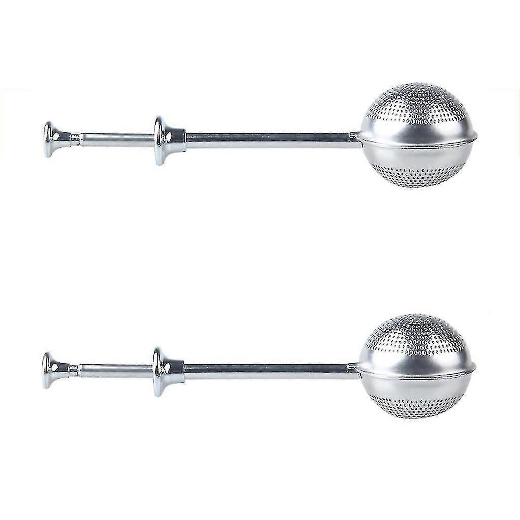 2pcs Stainless Steel Loose Leaf Tea Locking Teaspoon Infuser Ball Filter