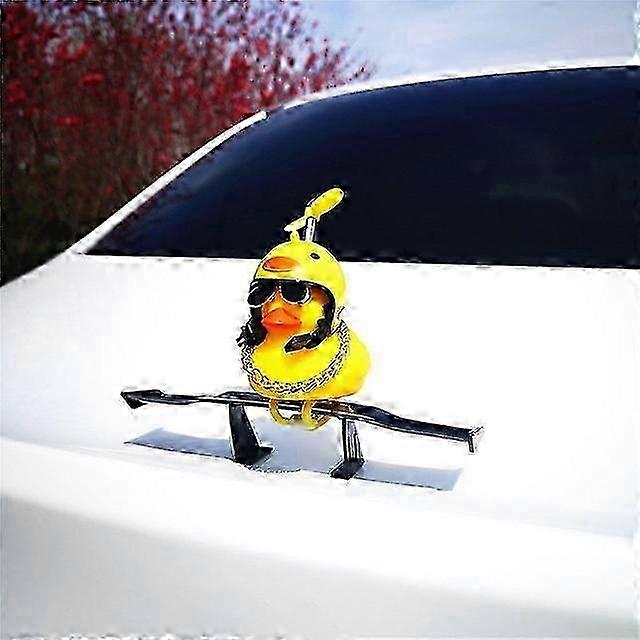 Mini becquet de queue de voiture avec canard jaune bricolage modifié décoration ornements décoration universelle