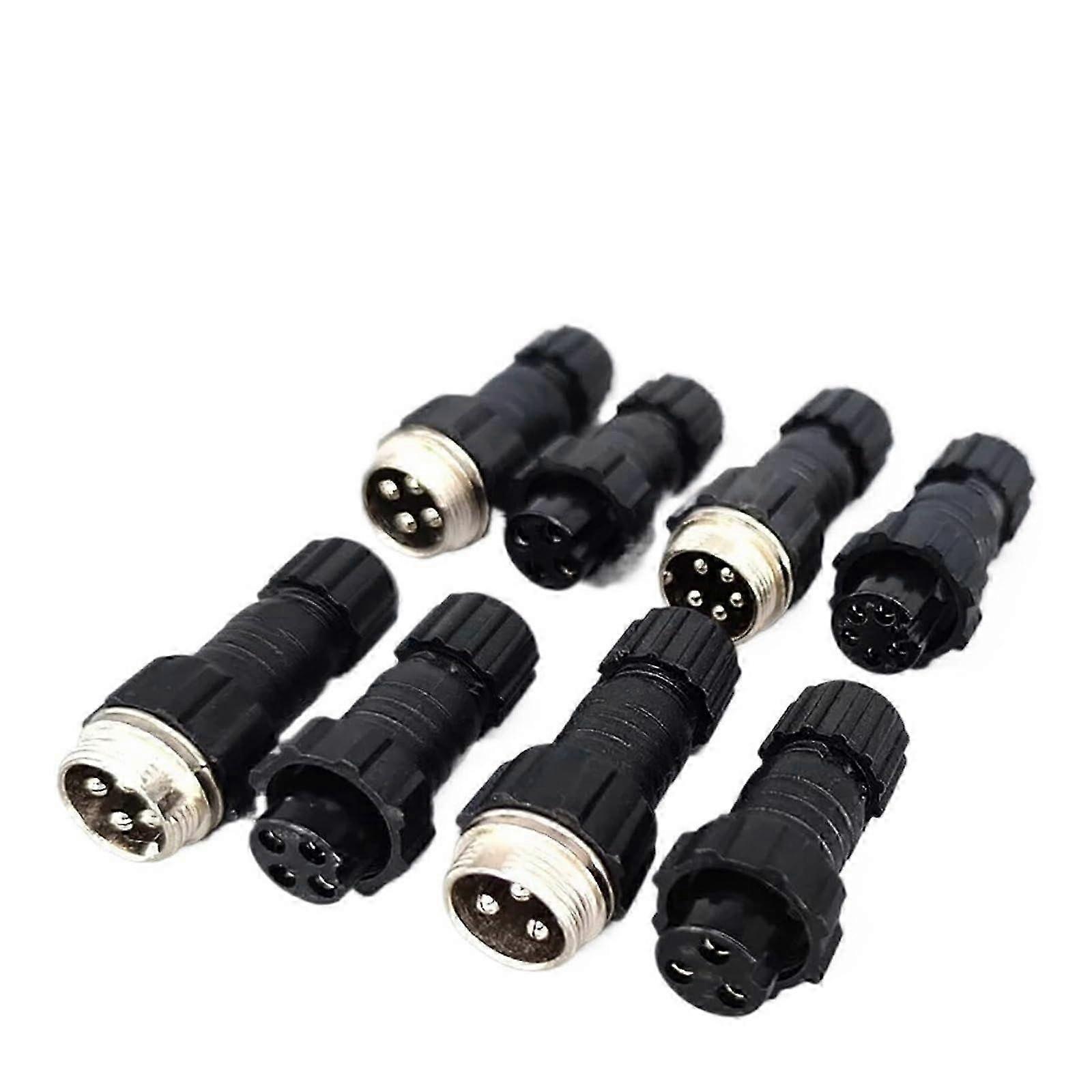 5Sets GX16 Connector M16 Back Nut Docking Male&Female and Socket 2/3/4pin 5pin 6pin7pin8pin9pin LIUZIIHAYIN(Docking 10P)