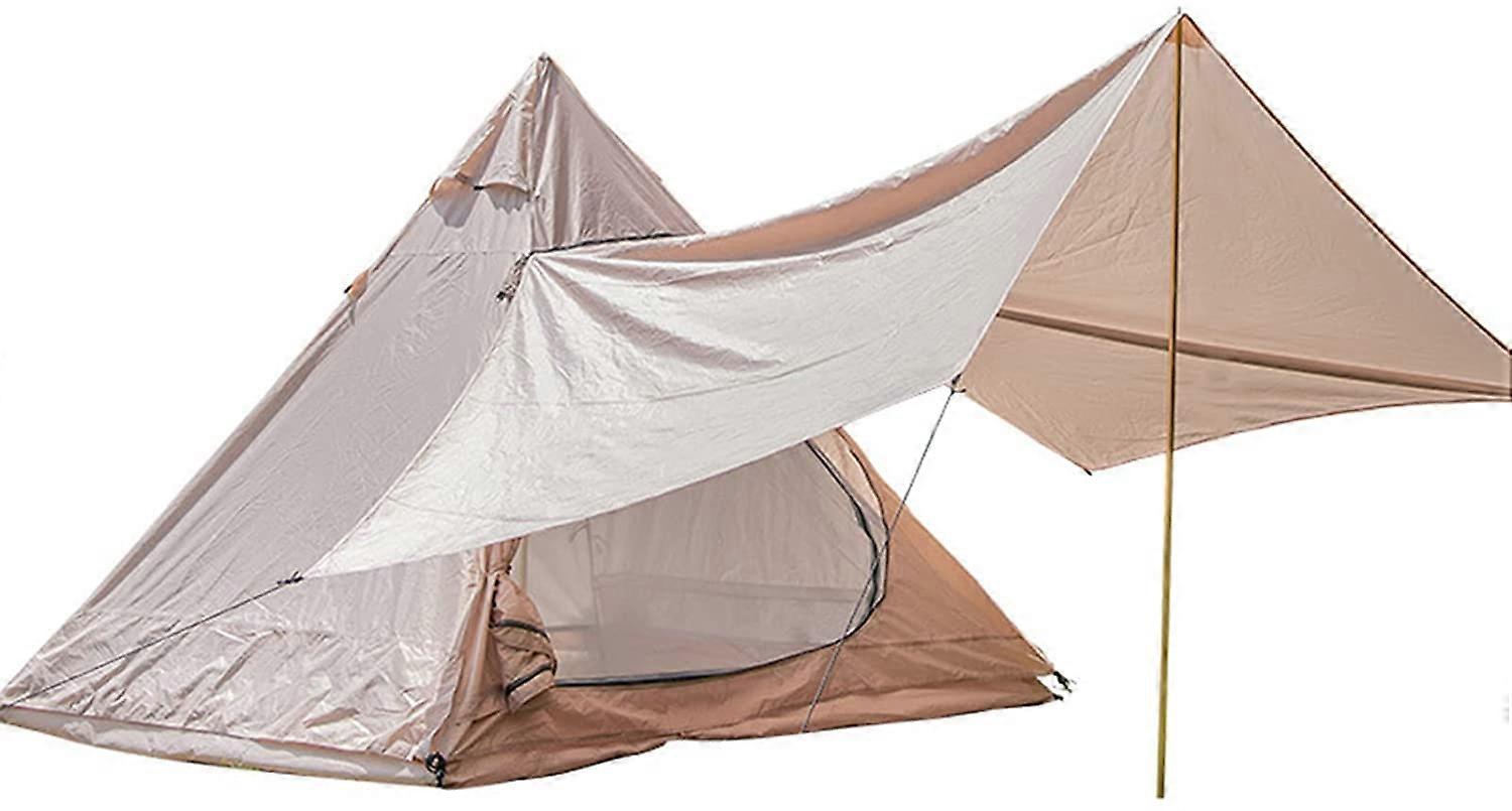Camping Pyramid Tipi Tent for 2 Adults - Lightweight Waterproof Double-Layer Family Tent with Easy Setup