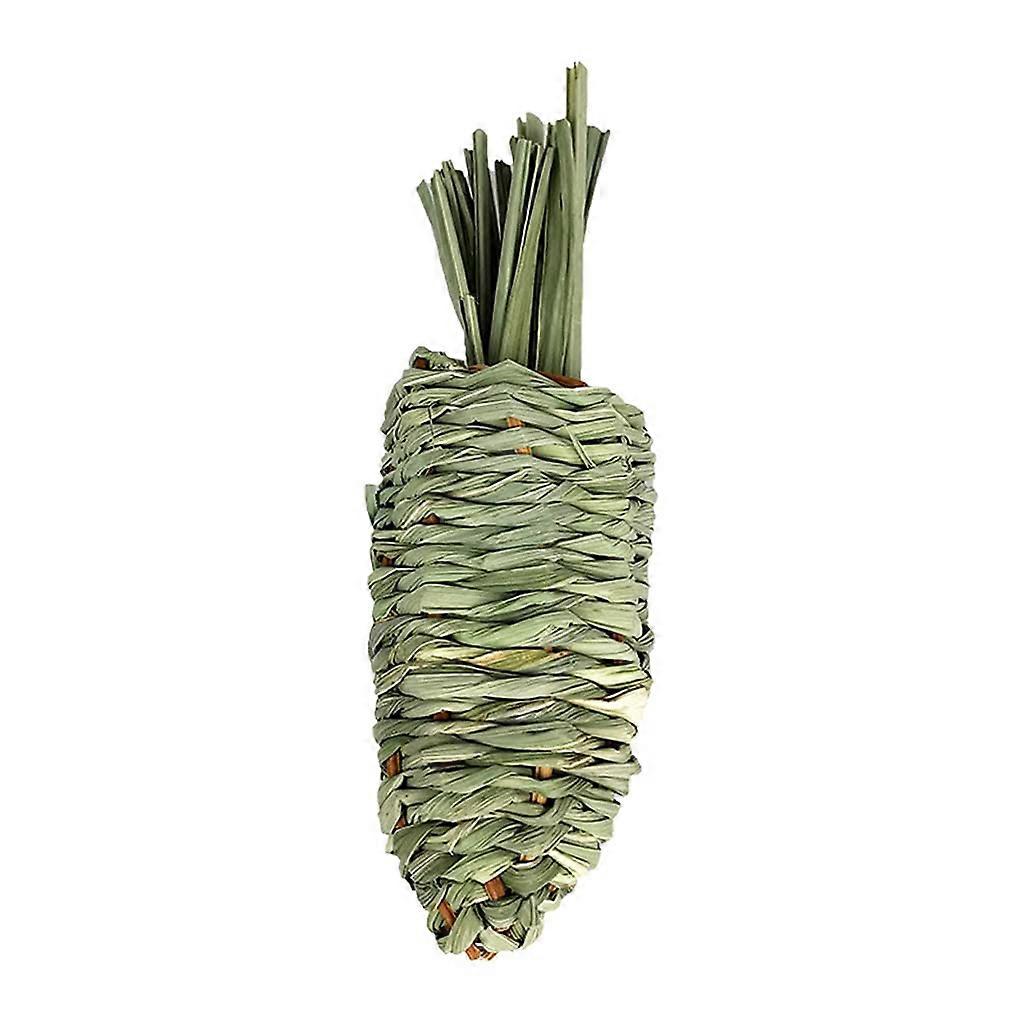 Chew rabbit for hay treated carrots shaped grass toy handwoven
