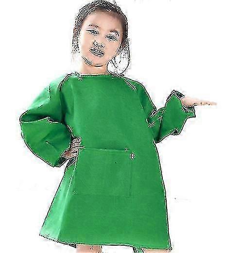 1 יחידה סינר ציור שרוול ארוך כיסוי מעיל ציור אמנות מגן בגדים סמוק לילדים