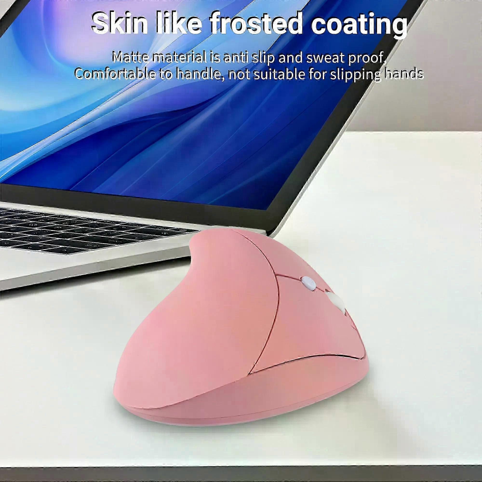 Wireless Vertical Mouse Ergonomic Design Rechargeable Plug And Play Smart Power-saving for Office PC Laptop Use