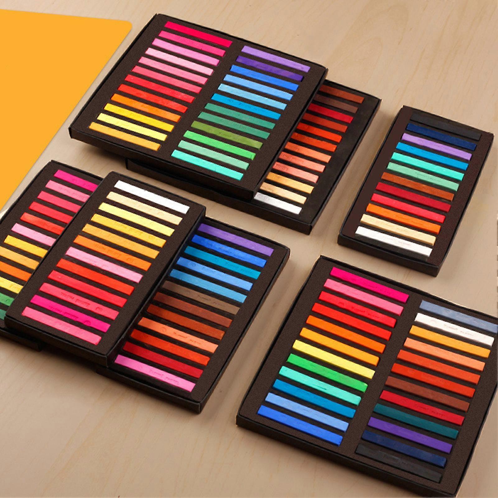 Soft Pastel Chalk Set Vibrant Colours Non-Toxic 24 Pieces Ideal for Drawing Painting Crafting Art Projects Smooth Applicatio