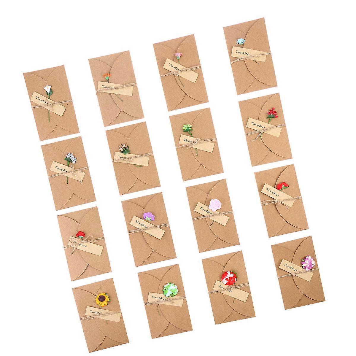 Assorted Color Greeting Card DIY Handmade Express Emotions And Blessings Large Size 16Pcs