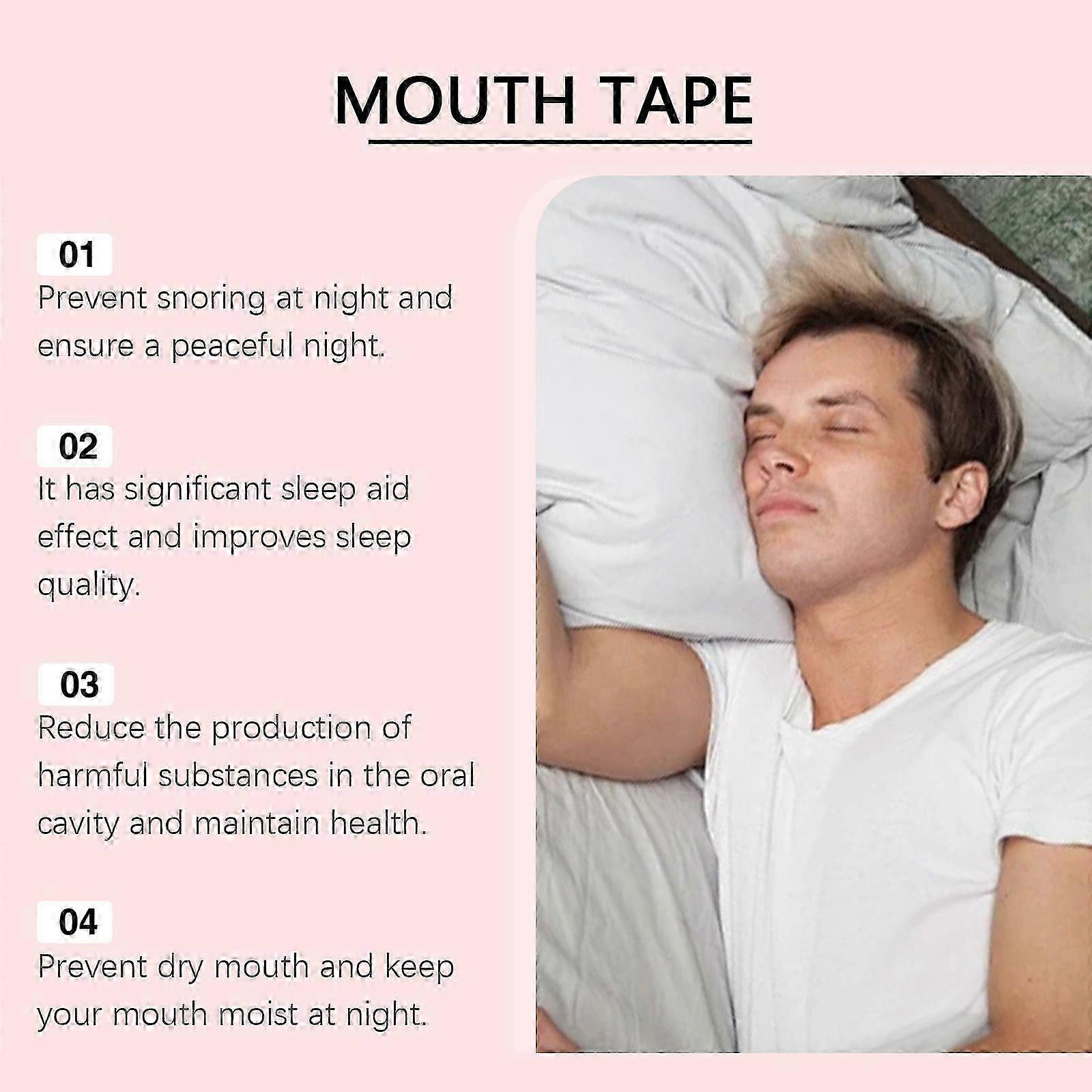 شريط فم لمكافحة الشخير للنوم ، شرائط فم مضادة للشخير لتقليل التنفس في الفم ، تخفيف الشخير ، تحسين النوم ، شريط فم 30 عد