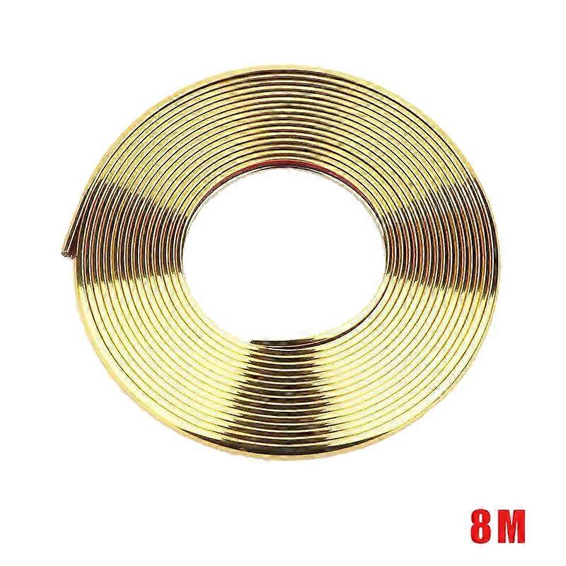 W12 8m/roll Car Universal Reflective Wheel Electroplating Decorative Strip