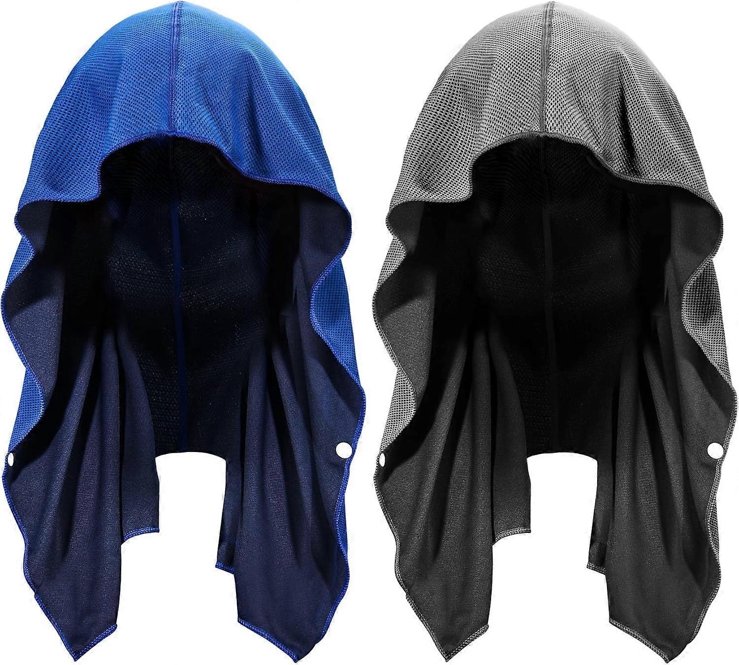 2Pack Cooling Towels for Neck Face, Hooded Cooling Towels