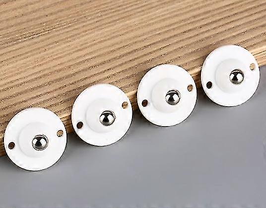8 Pieces White Self-Adhesive Casters, Mini Universal Wheels, Stainless Steel 360 Degree Silent Universal Wheels