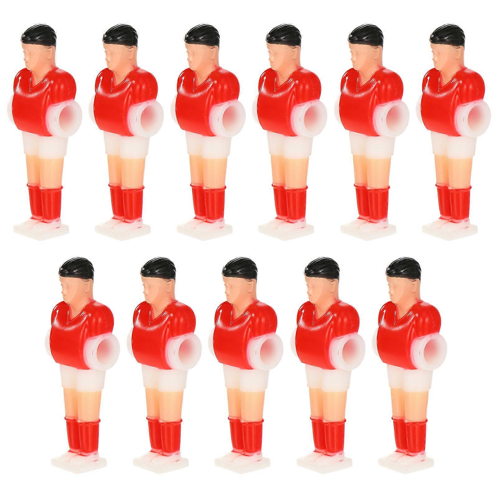 Creative Red Football Men Set for Playing Use Made of Durable Plastic 11 Pieces