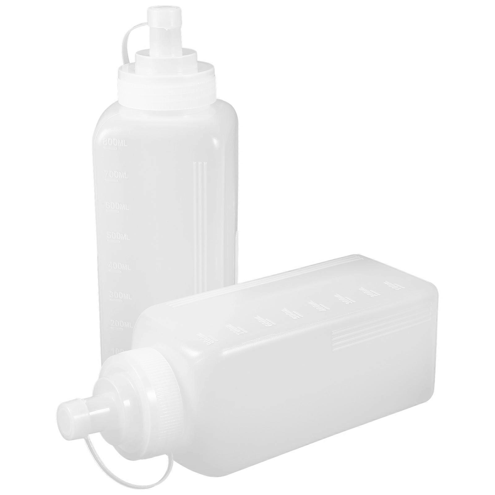 Condiment Bottles Squeeze Bottle Sealed Storage BBQ Plastic 800ml 2Pcs