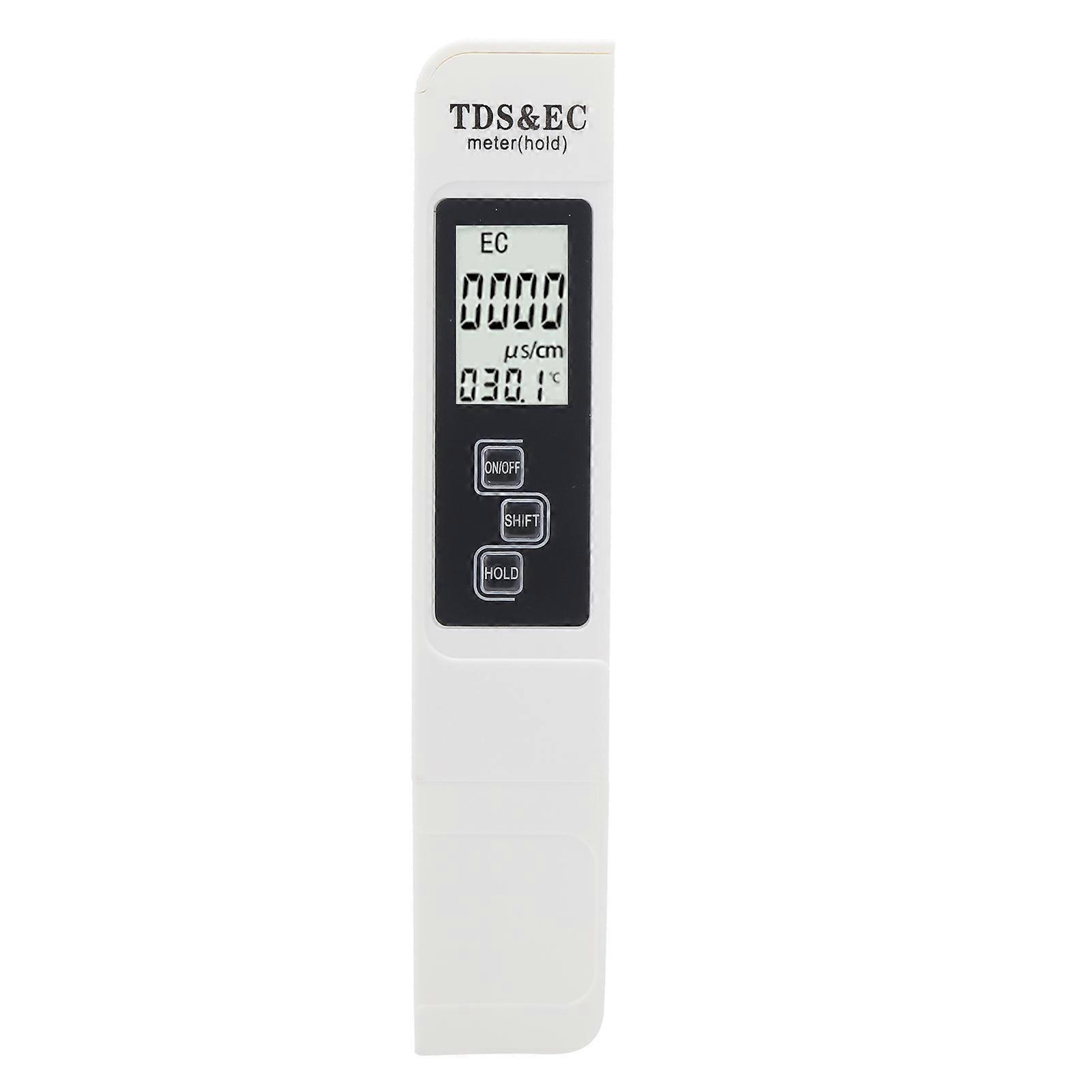 3‑In‑1 Water Quality Tester Portable TDS EC Temperature Meter with HD LED Display
