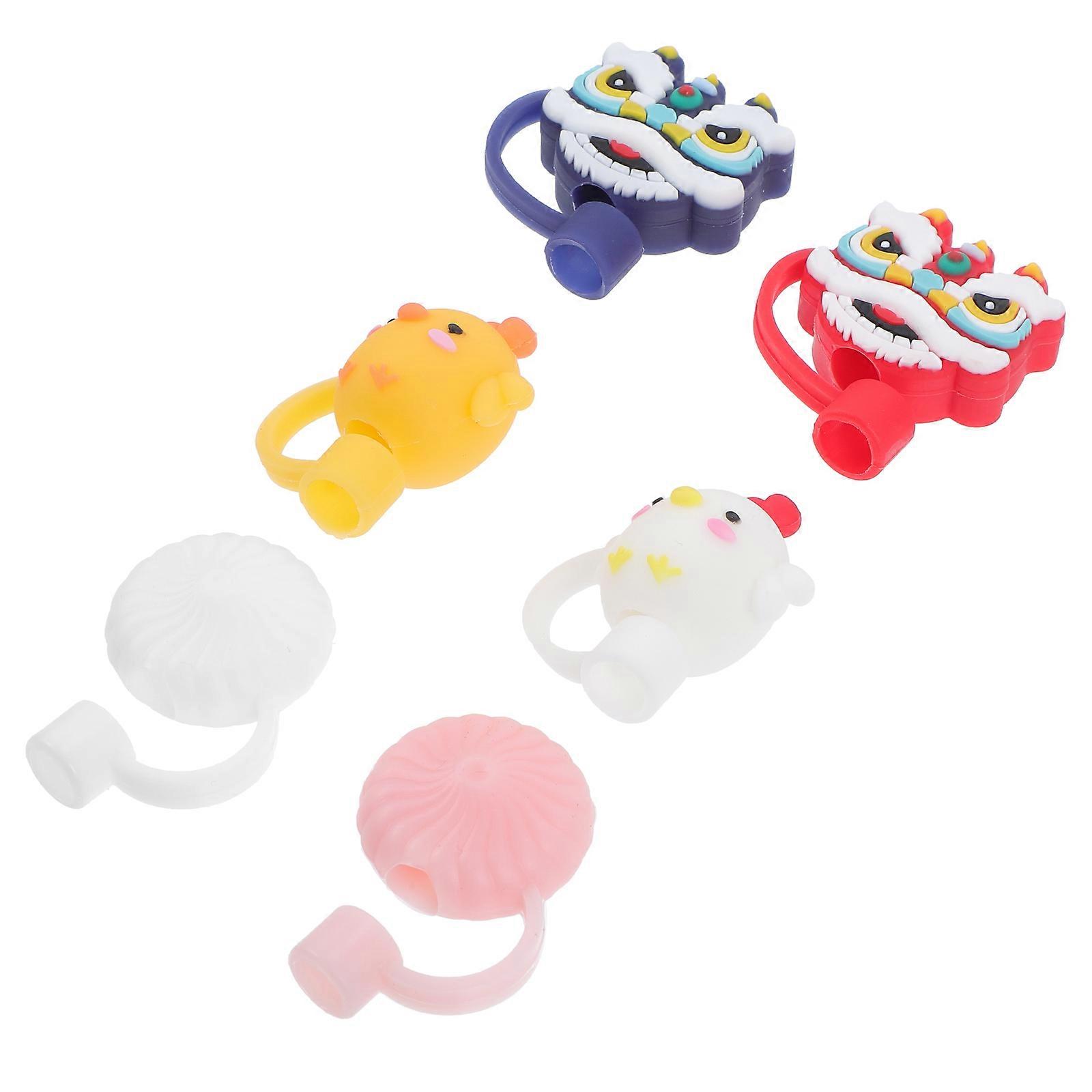 a refined and appealing product description for your **6pcs Silicone Straw Covers**:
🌟 **6pcs Silicone Straw Covers – Adorable Reusable Straw