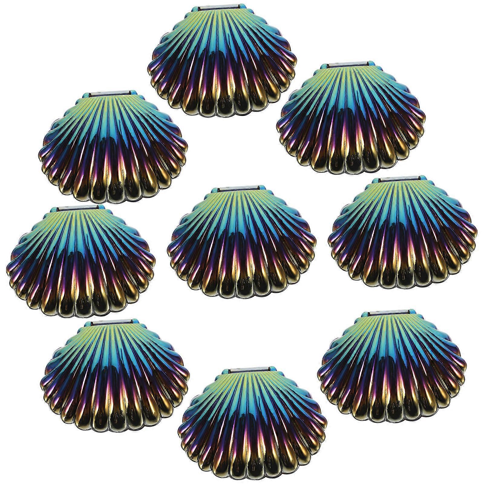 Jewelry present Storage Box Seashell Shape 8.5X8.5X4CM PP Material Happy Occasions 10Pcs