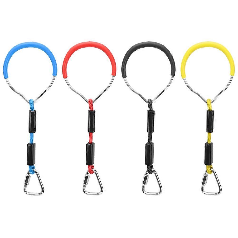 4PCS/Set Children Colorful Swing Gymnastic Ring Kid Climbing Sports Rope Combination Accessory