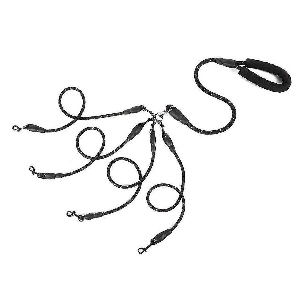Dog Leads 4-in-1 Nylon Pull Rope 4-Way Dog Lead for Outdoor Use Black Suitable for Dogs and Cats